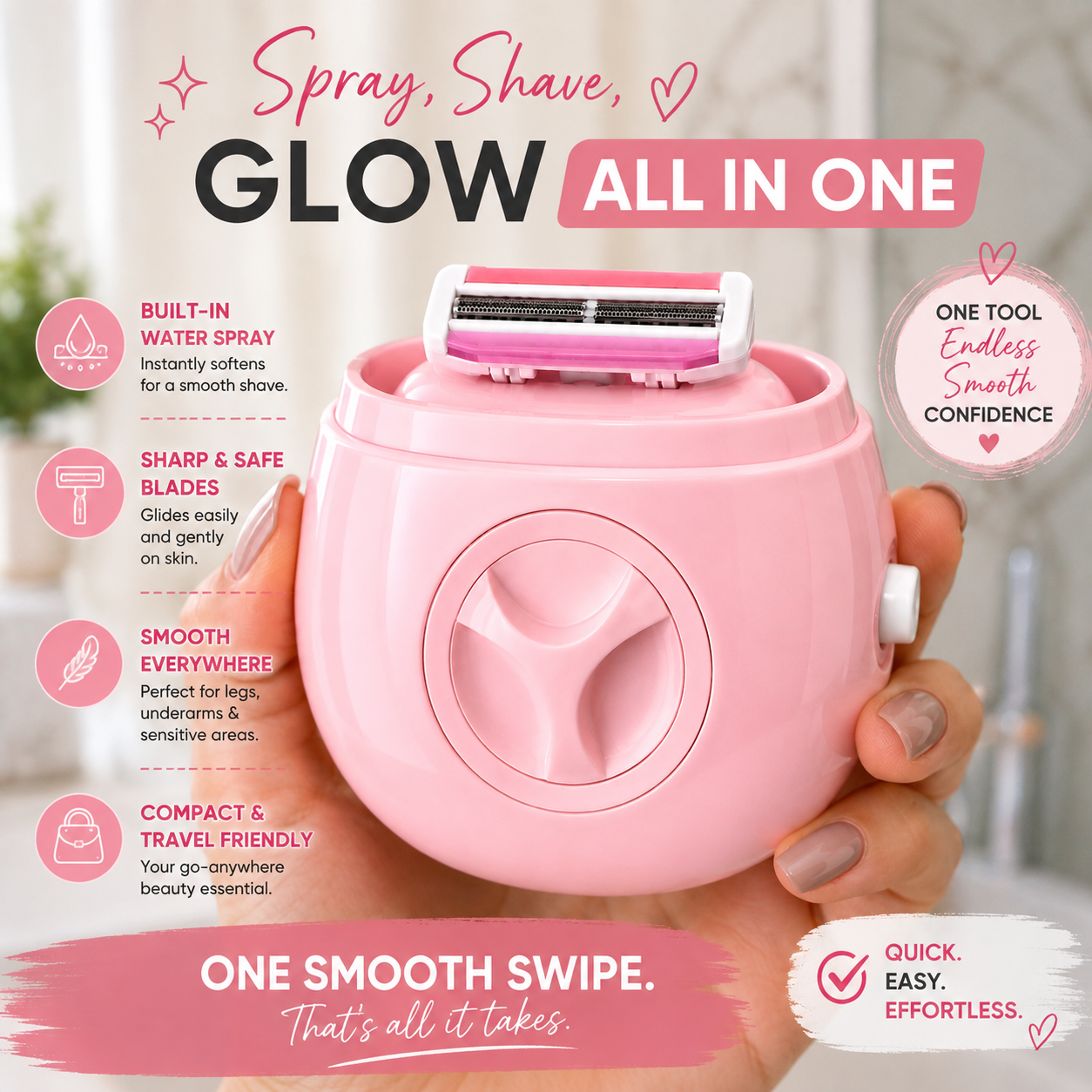 Mistelle™ Spray. Shave. Glow.